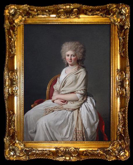 framed  Jacques-Louis  David Countess of Sorcy, ta009-2